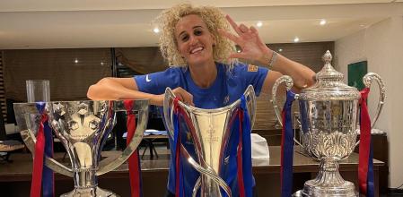 Kheira Hamraoui con el triplete conseguido este año