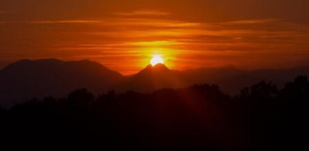 Puesta de sol en el Pedraforca.