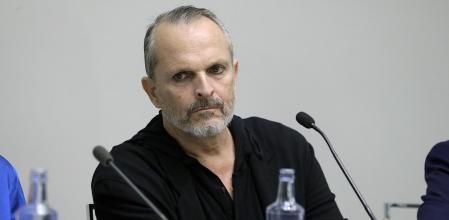 El cantante Miguel Bosé durante el acto 
