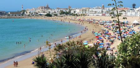 Paisaje de la playa de Chorrilo, en Rota.