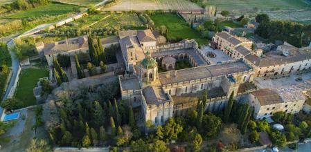 Vista aérea del monasterio de Santes Creus