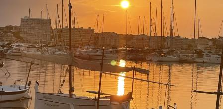 La puesta de sol desde L'Escala, en Girona