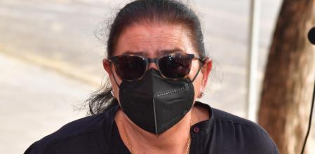 María del Monte en el tanatorio