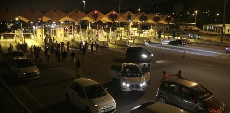 Celebración de lfin de los peajes en la autopista C-32 del Maresme