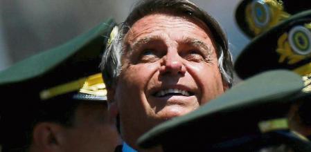 FILE PHOTO: Brazil's President Jair Bolsonaro looks on during a Soldier's Day ceremony, in Brasilia, Brazil August 25, 2021. REUTERS/Adriano Machado/File Photo