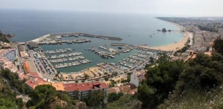 Vistas de Blanes desde el castillo de Sant Joan.