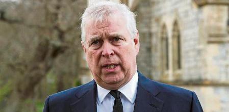 principe andres duque de york during a television interview following the announcement on Friday April 9, of the deathof the Duke ofEdinburgh Picture date: Sunday April 11, 2021