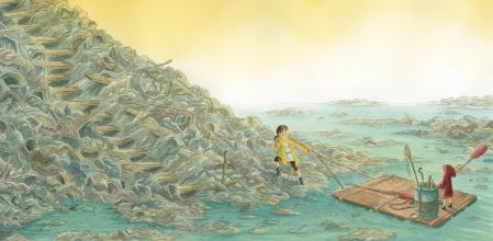 Detalle del libro 'Sunakay' de Meritxell Martí, ilustrado por Xavier Salomó