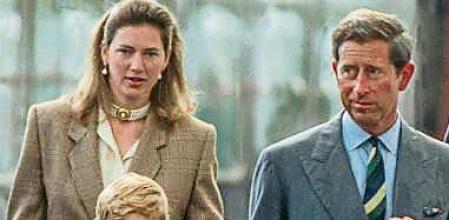 ABERDEEN, SCOTLAND - AUGUST 17: Charles, The Prince of Wales, and Prince Harry, with nanny, Tiggy Legge Bourke, arrive at Aberdeen Railway Station, heading for Balmoral Estate, Scotland, on August 17, 1993 in Aberdeen, Scotland. (Photo by Julian Parker/UK Press via Getty Images)