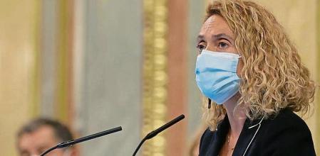 La presidenta del Congreso, Meritxell Batet, interviene durante una sesión plenaria en el Congreso de los Diputados, a 28 de septiembre de 2021, en Madrid, (España). Durante la sesión de este martes, Unidas Podemos ha debatido la proposición de no ley que reivindica la fijación de una tasa mínima efectiva en el Impuesto sobre Sociedades. Por otro lado, la formación política Vox propone una reforma de la Ley de Enjuiciamiento Criminal (LECrim) para que la Policía pueda desalojar 'okupas' de las viviendas ajenas y por último, Ciudadanos defiende en el Congreso su propuesta para impedir homenajes a etarras y cesar a quienes los permitan, entre otros temas. 28 SEPTIEMBRE 2021;MADRID;SESIÓN PLENARIA;CIUDADANOS;VOX;UNIDAS PODEMOS Eduardo Parra / Europa Press 28/09/2021