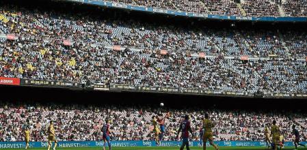 BARCELONA, SPAIN - SEPTEMBER 26: General view of the action during the LaLiga Santander match between FC Barcelona and Levante UD at Camp Nou on September 26, 2021 in Barcelona, Spain. (Photo by David Ramos/Getty Images)