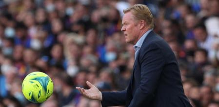 Ronald Koeman durante su primer clásico con público en el Camp Nou