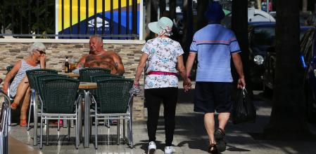 Turistas británicos en Benidorm, esta semana