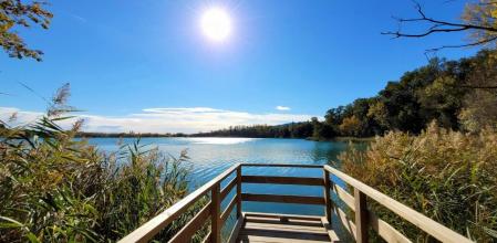 Otoño en el lago de Banyoles.