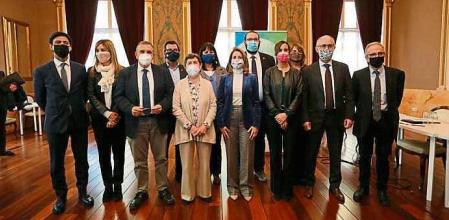 Reunión alcaldes Arc Metropolità de Barcelona con la ministra de Transportes, Raquel Sánchez