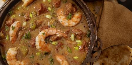 Un plato criollo de Gumbo