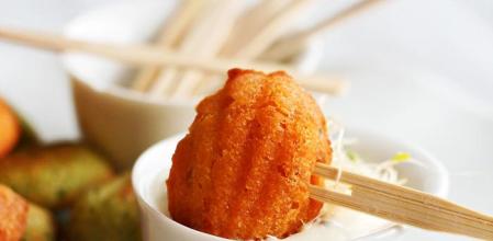 Mini madeleines de pesto verde y rosso