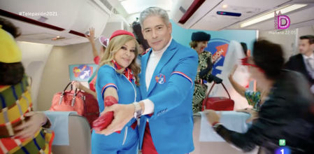 Ana Obregón y Boris Izaguirre pilotan 'Telepasión Airline: vuelo 2021’
