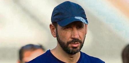 Pablo Machín en un entrenamiento del Al-Raed