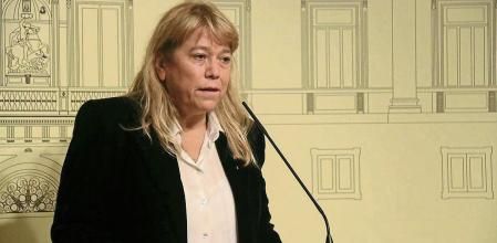 Perimer pla de la consellera de Cultura, Natàlia Garriga, en compareixença al Palau de la Generalitat, el 23 de novembre de 2021 (Horitzonal)