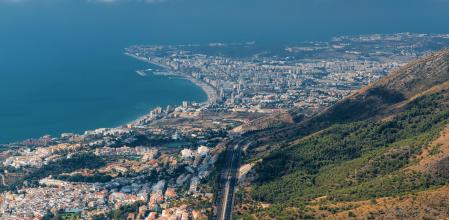 Vista de la Costa del Sol desde la cima del Calamorro