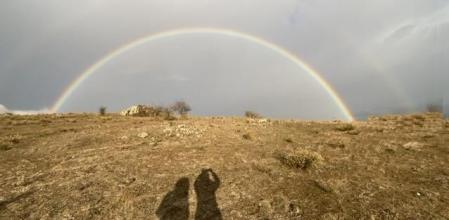 Doble arco iris en Saga.