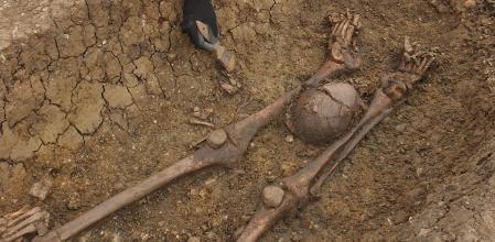 Uno de los cuerpos enterrados en Fleet Marston