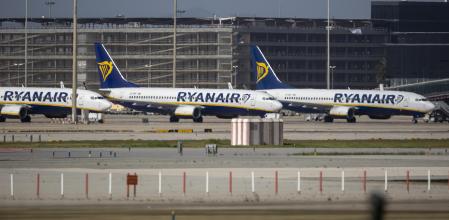 Aviones de Ryanair en Barcelona