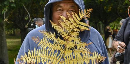 Ai Weiwei en la presentación de la exposición que presenta en el Museo Serralves de Oporto  y que se puede ver hasta el 9 de julio