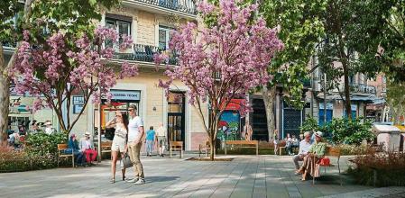 Supermanzana Eixample. Calle Consell de Cent. Barcelona