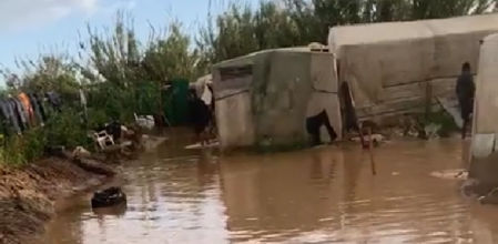 Así ha quedado el poblado chabolista de Lepe, en Huelva.