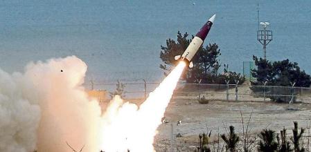 In this photo provided by South Korea Defense Ministry, South Korea's military launches Army Tactical Missile System or ATACMS, during a military exercise at an undisclosed location in South Korea, Thursday, March 24, 2022. North Korea test-fired possibly its biggest intercontinental ballistic missile toward the sea Thursday, according to its neighbors, raising the ante in a pressure campaign aimed at forcing the United States and other rivals to accept it as a nuclear power and remove crippling sanctions. (South Korea Defense Ministry via AP)