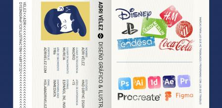 El diseñador e ilustrador Adri Vélez creó un currículum creativo que es mostrado como ejemplo en centros universitarios.