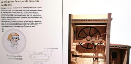 Plafón de la exposición 'Catalunya, un país d'enginy i innovació. 30 aportacions científiques i tècniques universals'.