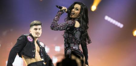 Chanel durante los ensayos de este sábado, a una semana de la final de Eurovisión