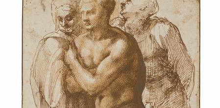 'Joven desnudo (después de Masaccio) y dos figuras (fragmento), de Michelangelo Buonarroti y que subasta en Christie's