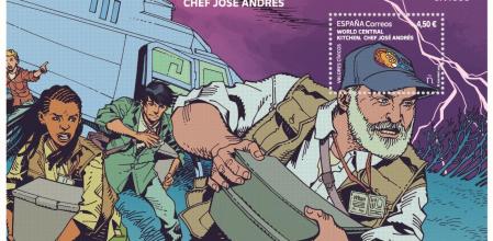 El sello en honor al chef José Andrés y la labor humanitaria que lleva a cabo a través de su ONG World Central Kitchen
