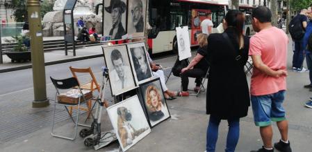 Retratistas de la Rambla.