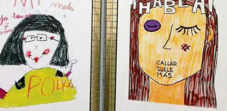 Exposición dibujos menores mujeres maltratadas Policía Local Valencia