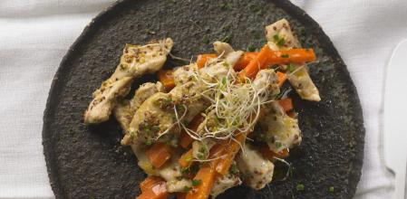 Pechuga de pollo con zanahoria