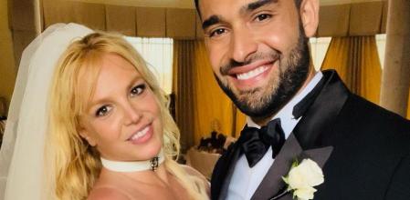 Britney Spears y Sam Asghari en su primera imagen como marido y mujer