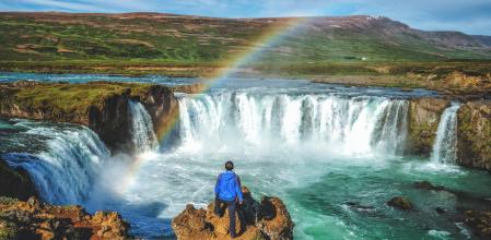 Impresionante paisaje de la cascada de Gullfoss, Islandia