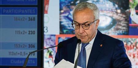 Alejandro Blanco, President of COE (Spanish Olympic Committee) attends the media during press conference at the headquarters of the Spanish Olympic Committee on June 21, 2022 in Madrid, Spain. AFP7 21/06/2022 ONLY FOR USE IN SPAIN