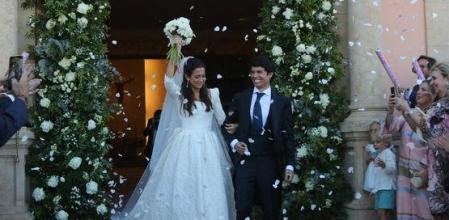 Los novios, recién casados en Sotogrande