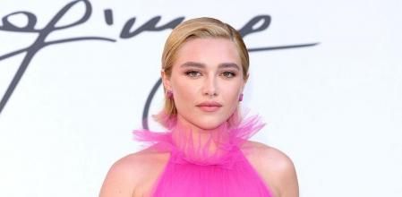 La actriz Florence Pugh con el comentado vestido de Valentino