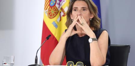 La vicepresidenta y ministra de Transición Ecológica, este lunes tras el Consejo de Ministros