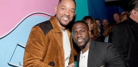 Kevin Hart junto a Will Smith, durante un evento público en el año 2016