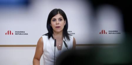 Marta Vilalta, portavoz y secretaria general adjunta de ERC, este lunes en rueda de prensa