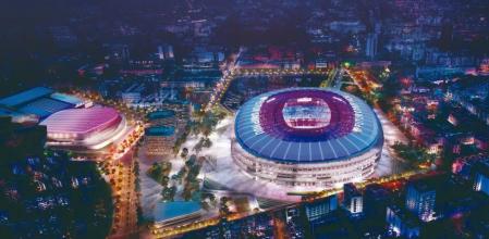 El nuevo conjunto deportivo proyecta 4.000 metros cuadrados de zonas verdes.