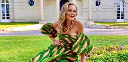 Ana Obregón en el set de rodaje de su próxima película, ''.